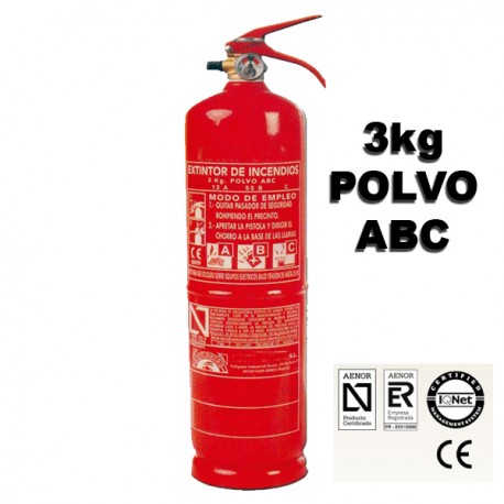 Extintor de Polvo ABC 3Kg